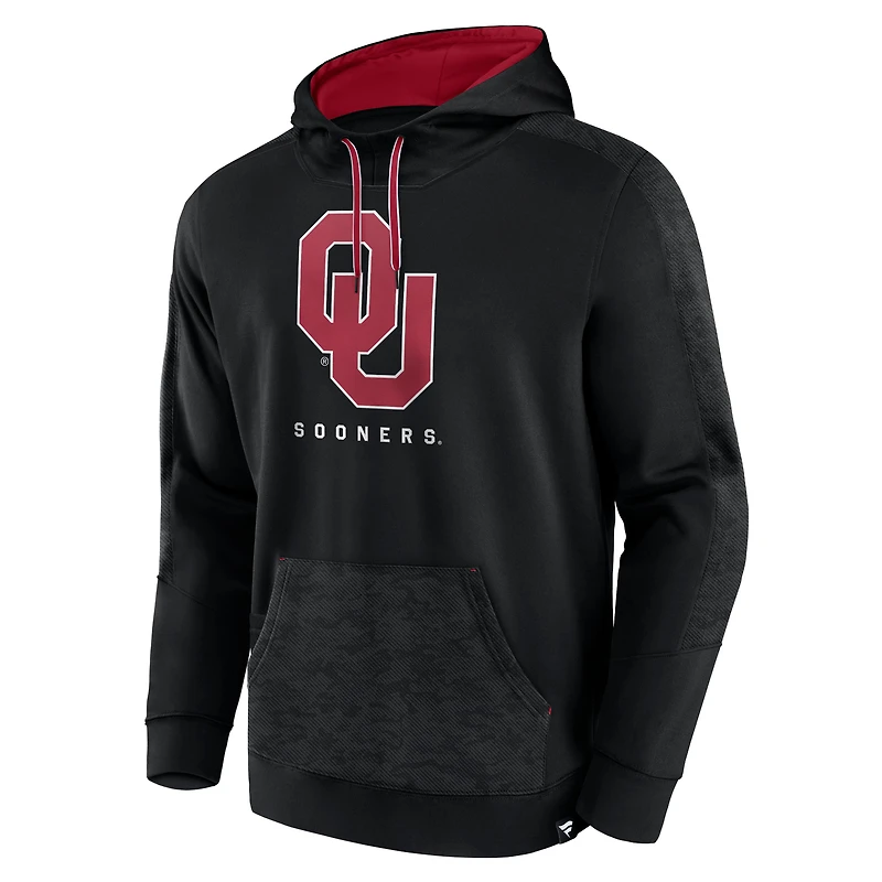 Sweat à capuche Fanatics noir pour homme, modèle Defender des Oklahoma Sooners
