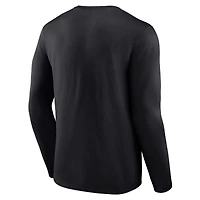 Men's Fanatics Black Oklahoma Sooners Distressed Arch Over Logo Long Sleeve T-Shirt