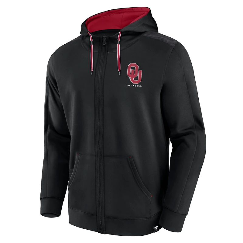 Sweat à capuche entièrement zippé Fanatics Crimson Oklahoma Sooners Power Index pour hommes