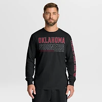 Men's Fanatics Black Oklahoma Sooners Quad Fuel The Fire Long Sleeve T-Shirt