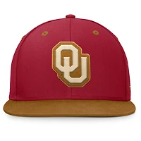 Casquette ajustée NoBo pour homme, couleur cramoisie/marron, des Sooners de l'Oklahoma
