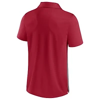 Men's Fanatics Crimson/Heathered Gray Oklahoma Sooners Split Block Color Polo