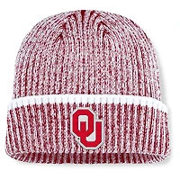 Bonnet en tricot à revers Haze des Sooners de l'Oklahoma pour homme, couleur cramoisie/blanc