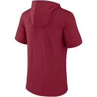 Sweat à capuche manches courtes Fanatics Crimson Oklahoma Sooners Approach Run pour hommes