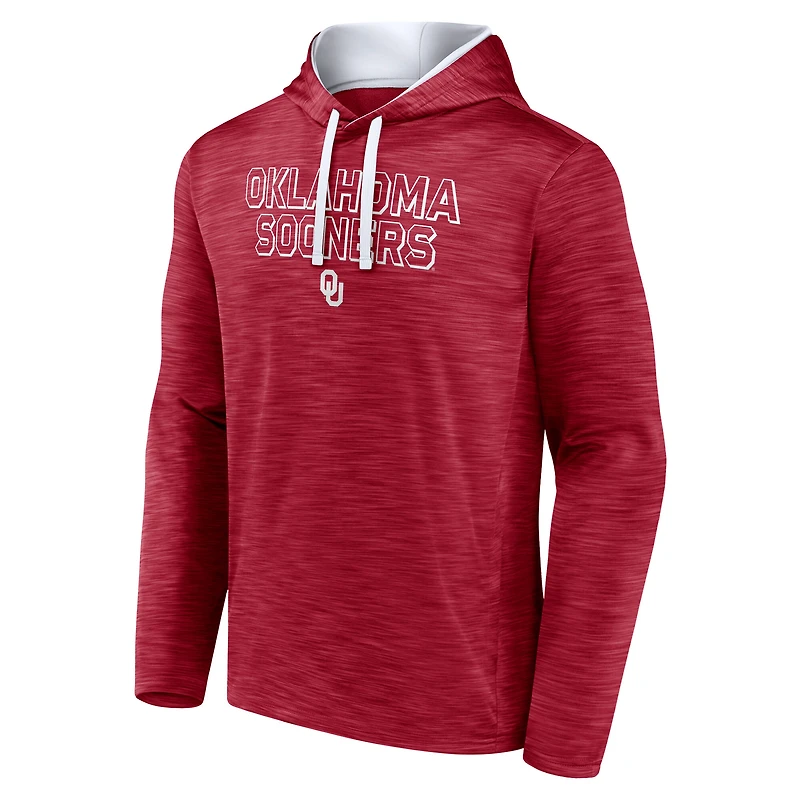 Men's Fanatics  Crimson Oklahoma Sooners Athlete Fleece Pullover Hoodie
