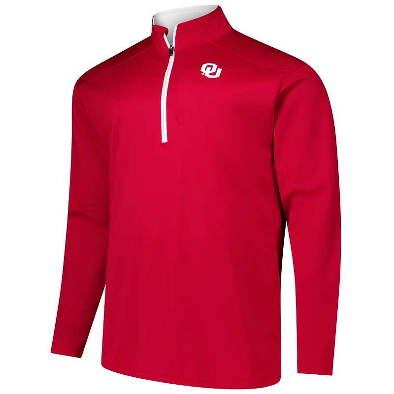 Haut à glissière quart de tour pour défenseur Fanatics Crimson Oklahoma Sooners Big & Tall hommes