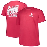 T-shirt délavé idéal pour hommes Fanatics Crimson Oklahoma Sooners Big & Tall