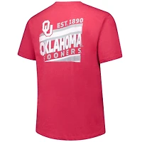 Men's Fanatics Crimson Oklahoma Sooners Big & Tall Ideal Faded T-Shirt
