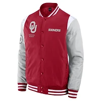 Veste à boutons-pression intégrale Elements Elite de Fanatics Crimson pour hommes des Oklahoma Sooners