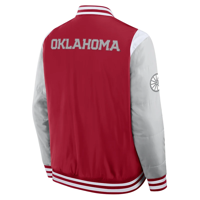 Men's Fanatics  Crimson Oklahoma Sooners Elements Elite Full-Snap Jacket