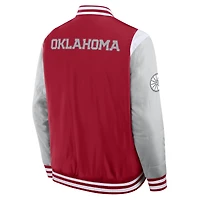 Men's Fanatics  Crimson Oklahoma Sooners Elements Elite Full-Snap Jacket