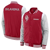 Veste à boutons-pression intégrale Elements Elite de Fanatics Crimson pour hommes des Oklahoma Sooners