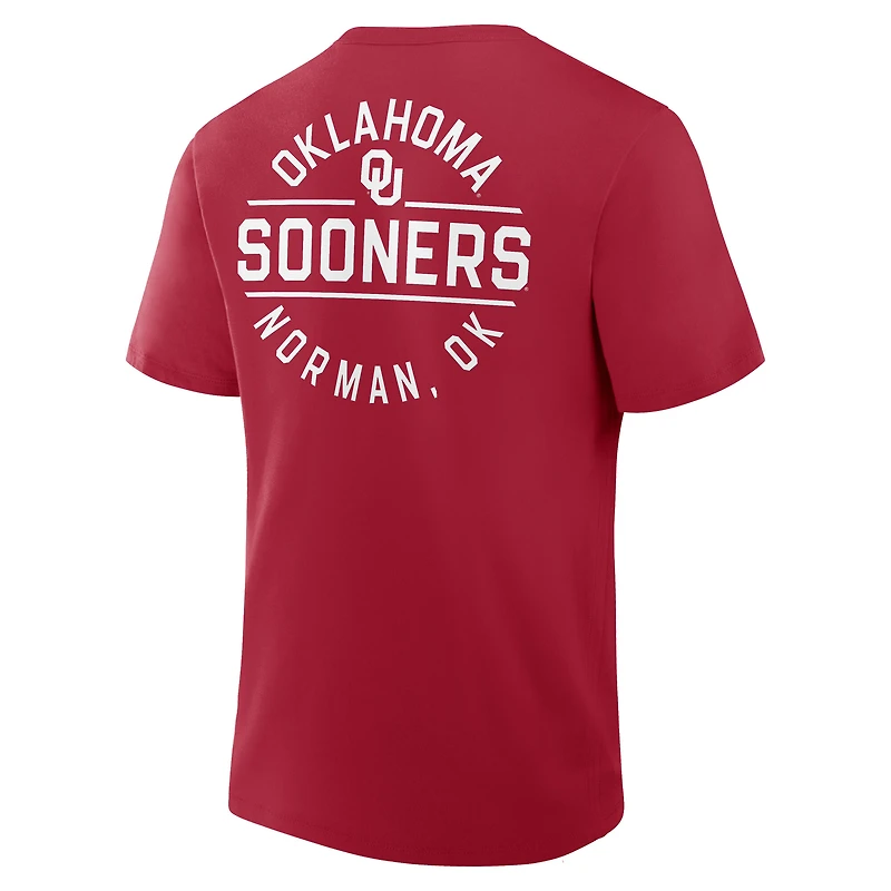 T-shirt Fanatics Crimson Fastbreak des Oklahoma Sooners pour hommes