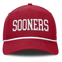 Men's Fanatics Crimson Oklahoma Sooners Foul Ball Rope Adjustable Hat