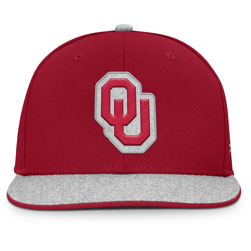 Casquette snapback en loden Fanatics Crimson des Sooners de l'Oklahoma pour homme