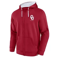 Sweat à capuche entièrement zippé Fanatics Crimson Oklahoma Sooners Power Index pour hommes