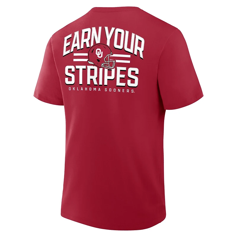 Men's Fanatics Crimson Oklahoma Sooners Quad Legacy T-Shirt