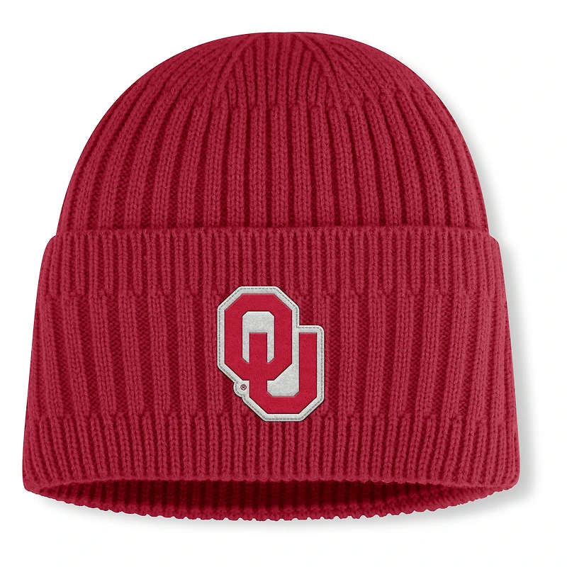Bonnet en tricot à revers Revery pour homme, fanatiques, cramoisi, Oklahoma Sooners