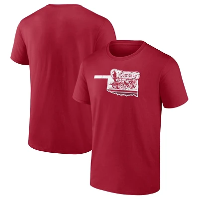 Men's Fanatics Crimson Oklahoma Sooners Sooner Schooner Fan T-Shirt