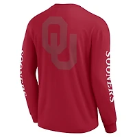 Men's Fanatics Crimson Oklahoma Sooners Strive Long Sleeve T-Shirt