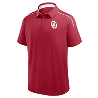 Men's Fanatics Crimson Oklahoma Sooners Take The Lead Defender Raglan Polo