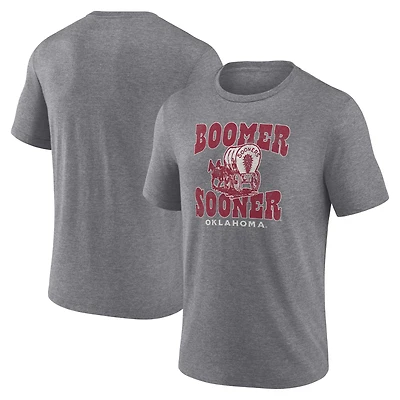 Men's Fanatics Heather Gray Oklahoma Sooners Elite Impact Tri-Blend T-Shirt