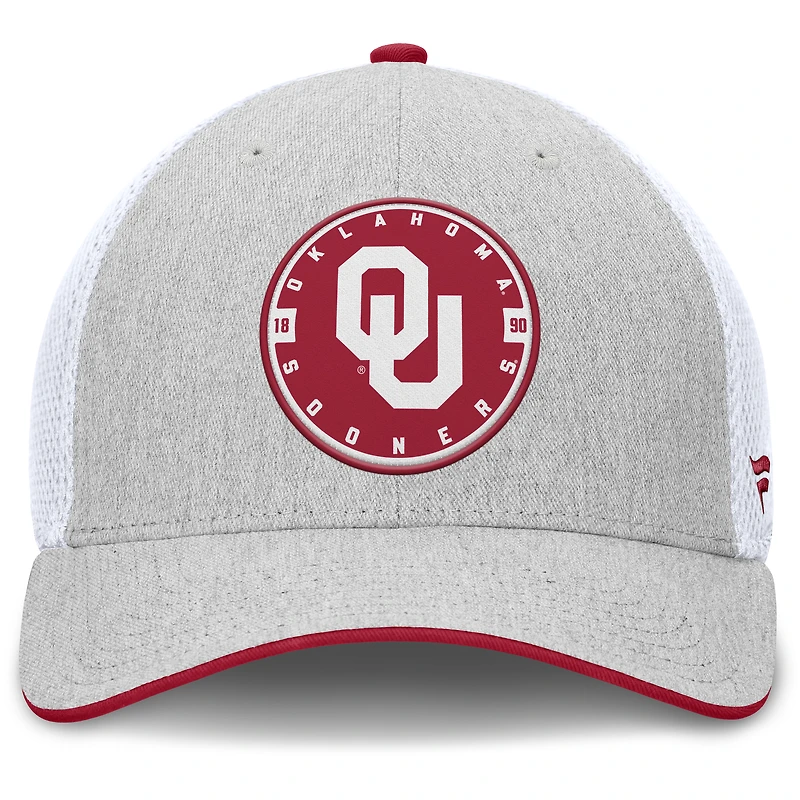 Men's Fanatics  Heather Gray Oklahoma Sooners Trigger Flex Hat