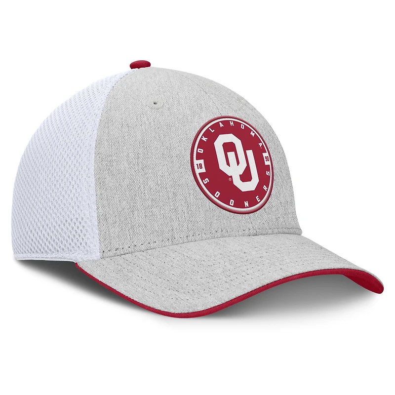 Men's Fanatics  Heather Gray Oklahoma Sooners Trigger Flex Hat
