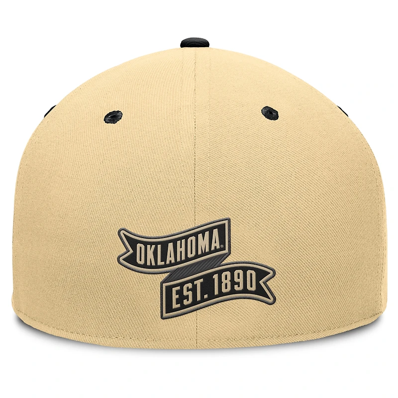 Men's Fanatics Khaki/Black Oklahoma Sooners Balance Fitted Hat
