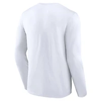 Men's Fanatics White Oklahoma Sooners Distressed Arch Over Logo Long Sleeve T-Shirt