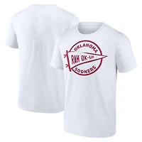 T-shirt de supporter football américain Fanatics pour hommes, blanc, Oklahoma Sooners