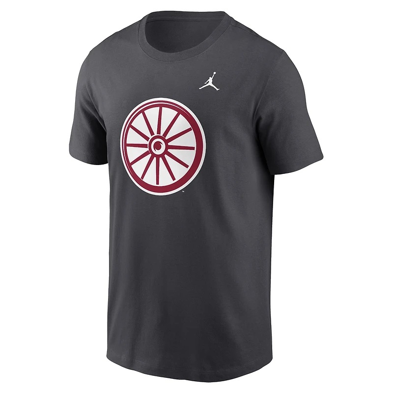 Men's Jordan Brand Anthracite Oklahoma Sooners Primetime Alternate Logo T-Shirt