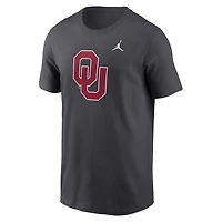 T-shirt Jordan Brand Oklahoma Sooners Primetime Evergreen avec logo anthracite pour homme