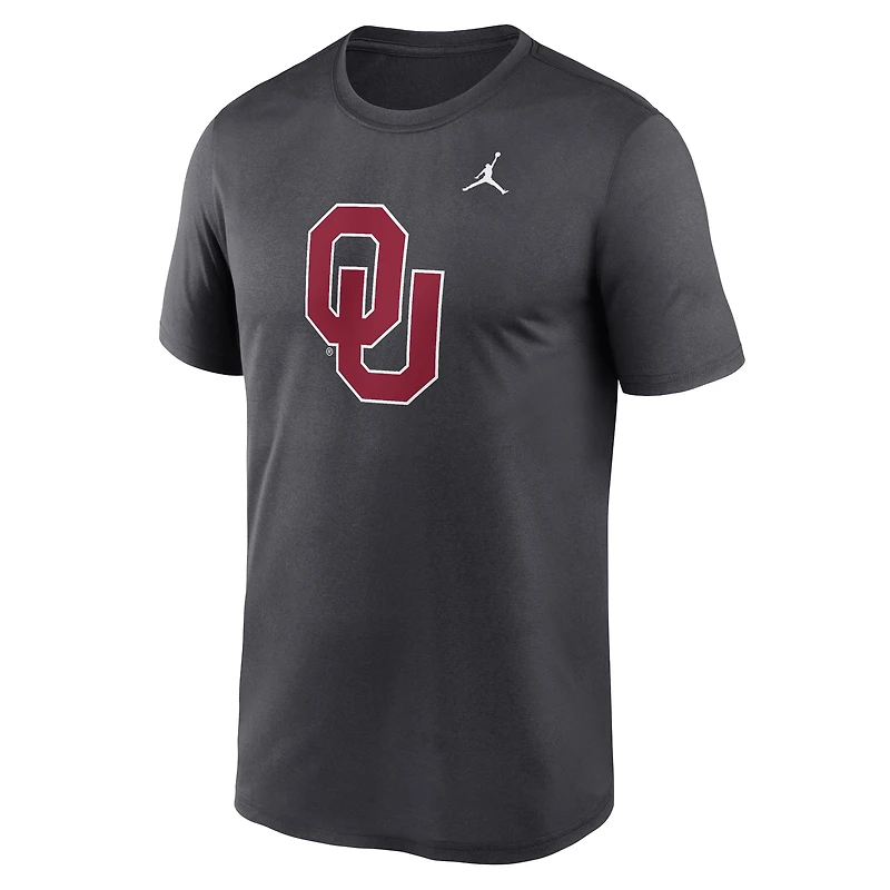 T-shirt Jordan Brand anthracite pour homme avec logo Primetime Legend des Oklahoma Sooners