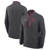 Men's Jordan Brand Anthracite Oklahoma Sooners Victory Half-Zip Sweatshirt
