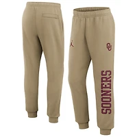Men's Jordan Brand  Beige Oklahoma Sooners Primetime Club Fleece Joggers