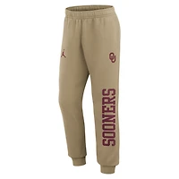 Pantalon de jogging en polaire beige Jordan Brand Oklahoma Sooners Primetime Club pour homme