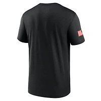 T-shirt de performance Jordan Brand noir pour homme Oklahoma Sooners 2024 Military Appreciation Legend