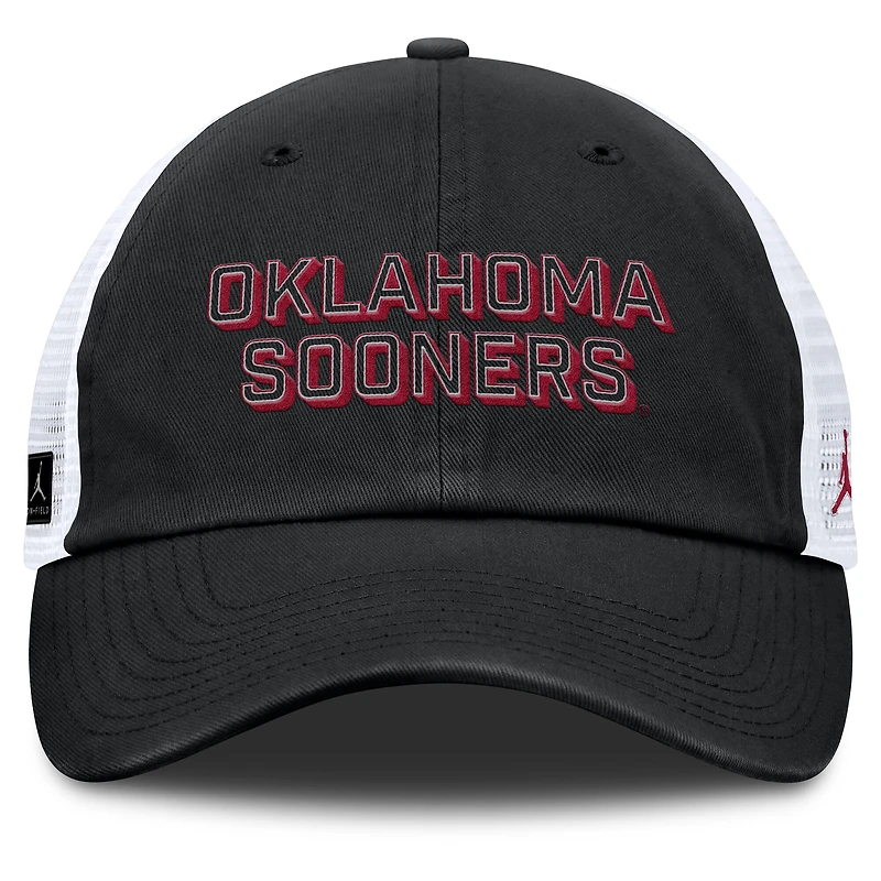 Men's Jordan Brand Black Oklahoma Sooners 2025 Gameday On-Field Club Adjustable Trucker Hat