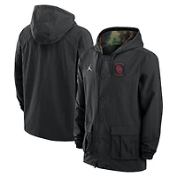 Men's Jordan Brand Black Oklahoma Sooners 2025 NCAA Military Appreciation Full-Snap Jacket