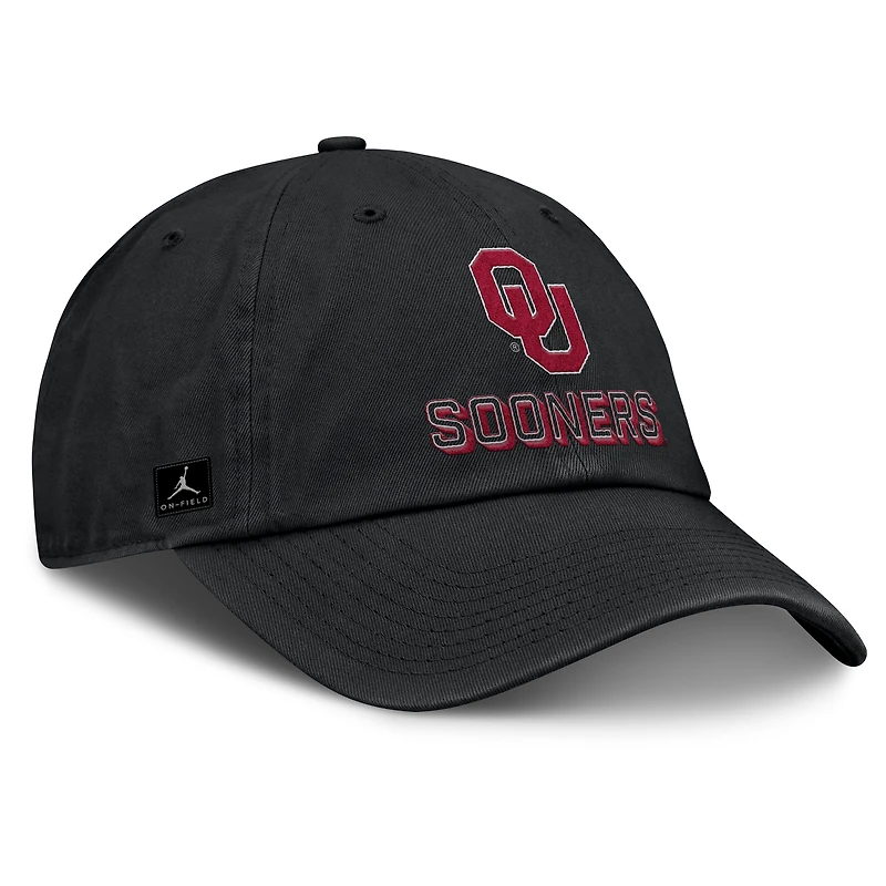 Casquette ajustable Jordan Brand noire pour homme, édition 2025 des Oklahoma Sooners, On-Field Club