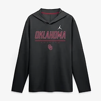 Men's Jordan Brand Crimson Oklahoma Sooners 2026 Sideline Lightweight Long Sleeve Hooded Dri-FIT Top