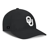 Men's Jordan Brand  White Oklahoma Sooners 2026 Sideline Practice AeroBill Swooshflex Dri-FIT Hat