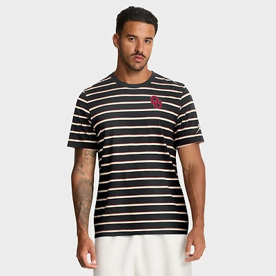 Men's Jordan Brand Black Oklahoma Sooners Athletic Prep Legacy Summit Stripe T-Shirt