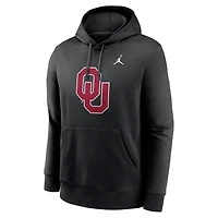 Men's Jordan Brand Crimson Oklahoma Sooners Primetime Club Fleece Pullover Hoodie