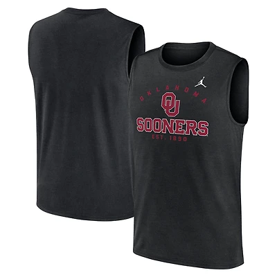 Men's Jordan Brand Black Oklahoma Sooners Primetime Legend Dri-FIT Muscle Tank Top