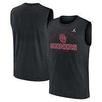 Men's Jordan Brand Black Oklahoma Sooners Primetime Legend Dri-FIT Muscle Tank Top