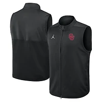 Men's Jordan Brand Black Oklahoma Sooners Primetime Victory Performance Full-Zip Vest