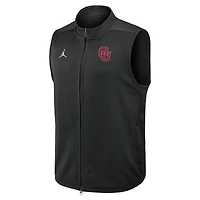 Gilet Jordan Brand noir pour homme, Oklahoma Sooners Primetime Victory Performance, entièrement zippé
