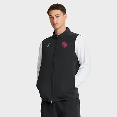 Gilet Jordan Brand noir pour homme, Oklahoma Sooners Primetime Victory Performance, entièrement zippé
